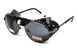 Захисні окуляри Global Vision Aviator-5 GunMetal (gray), сірі в темній оправі зі знімним ущільнювачем із синтетичної "шкіри" фото 1