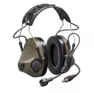 Активные тактические наушники 3M PELTOR ComTac VIII (MT14H418A-86 GN), вертикальные с 1 аудиовыходом 4 контакт NATO и микрофоном фото