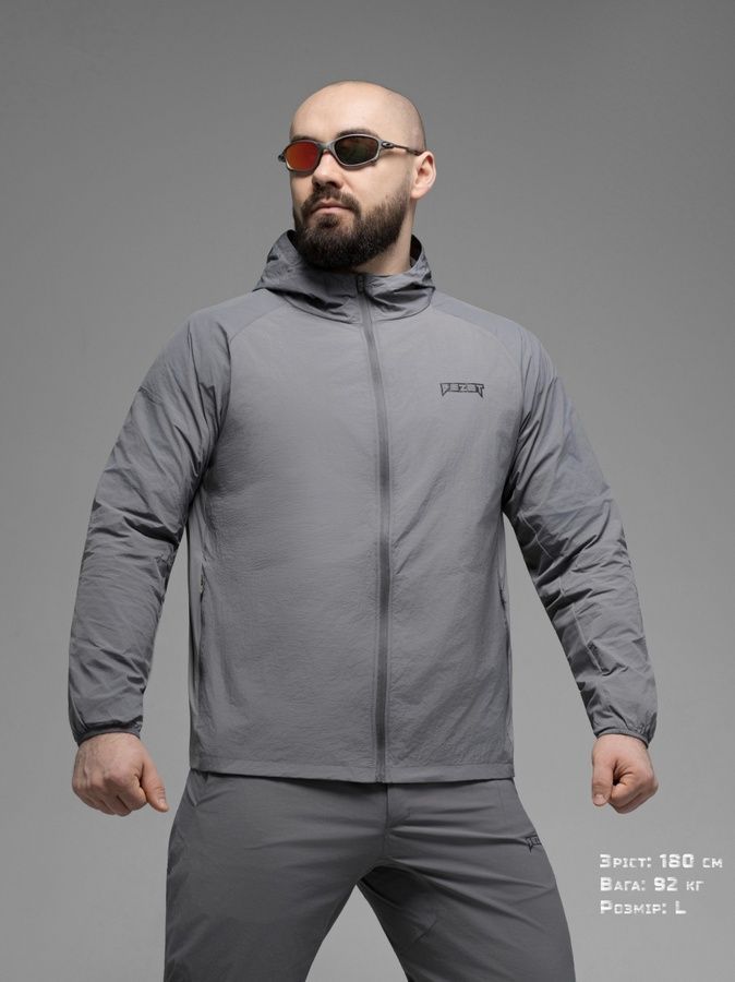 Куртка ветровка BEZET Solguard UV 100 серый фото