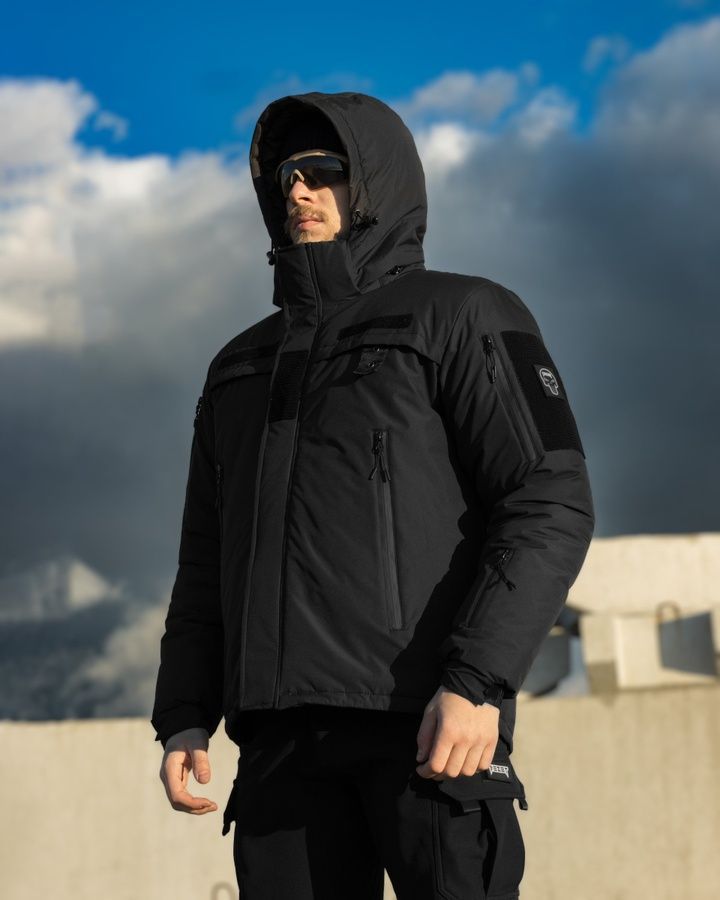 Куртка тактична зимова BEZET Police чорний фото