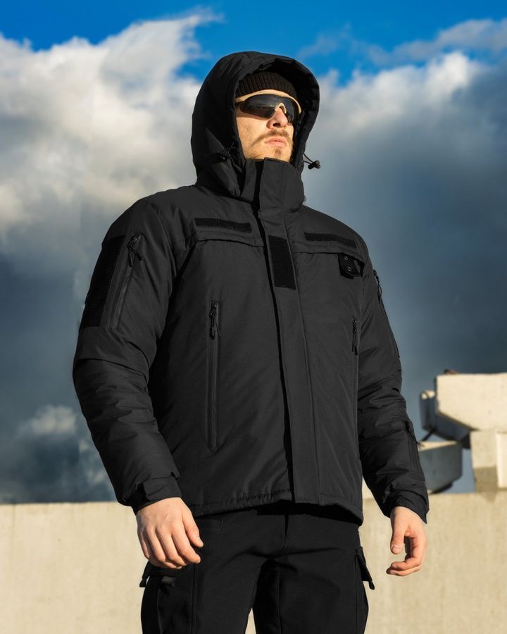 Куртка тактична зимова BEZET Police чорний фото