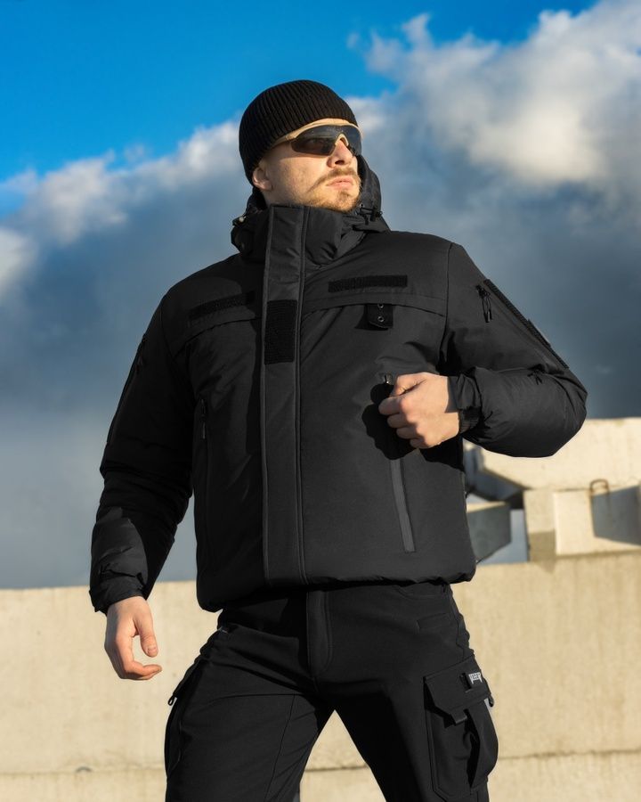 Куртка тактична зимова BEZET Police чорний фото