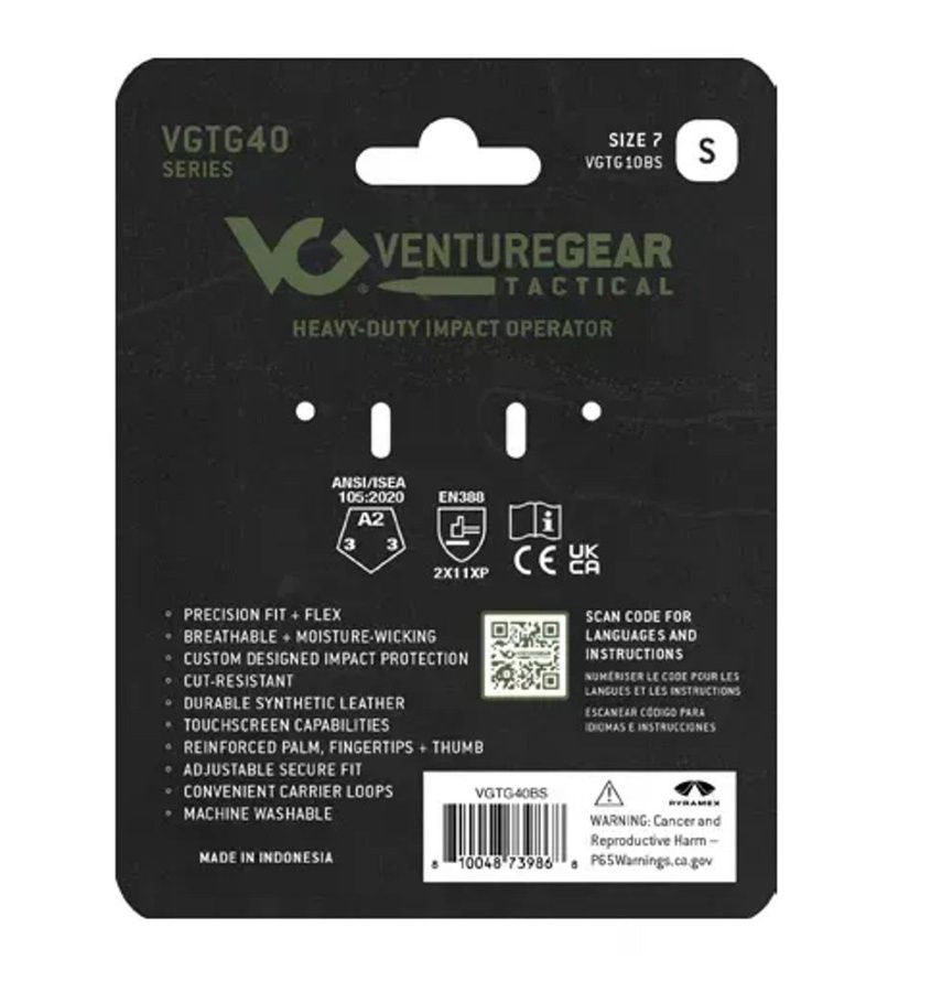 Рукавиці протиударні Venture Gear Tactical VGTG40 Heavy-Duty Coyote S фото