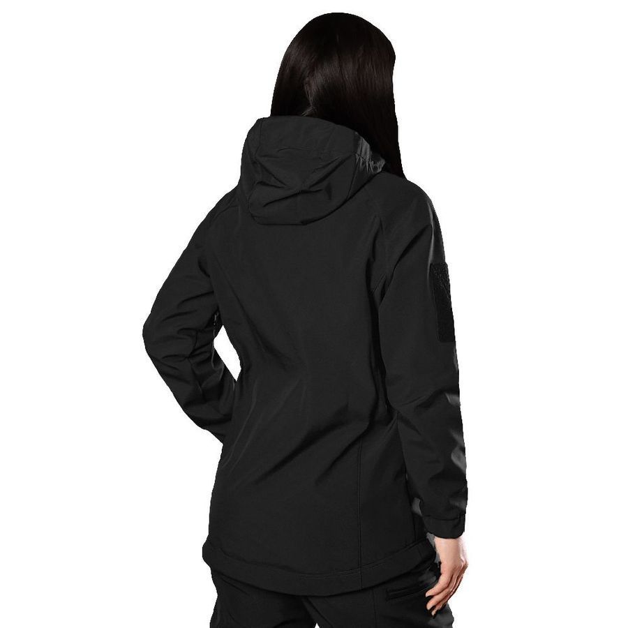 Демисезонный женский военный комплект Softshell Black Camotec фото