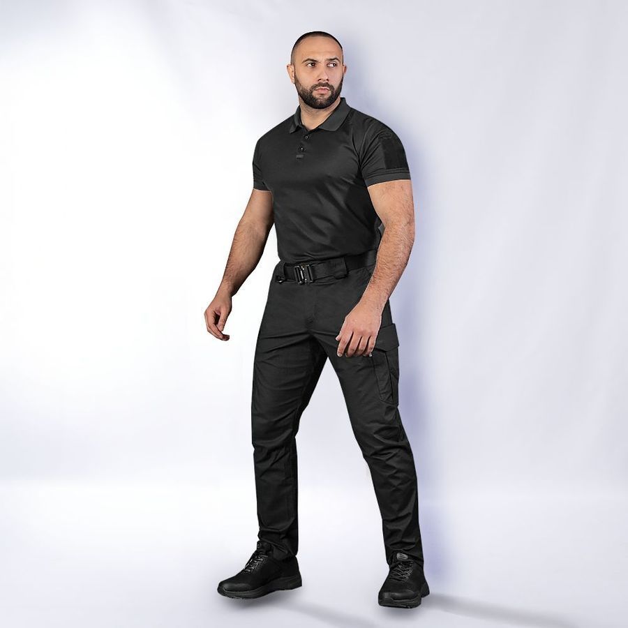 Футболка поло Patrol CoolPass Pique LT чорне Camotec фото