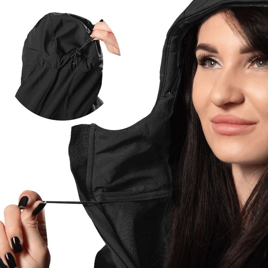 Демисезонный женский военный комплект Softshell Black Camotec фото