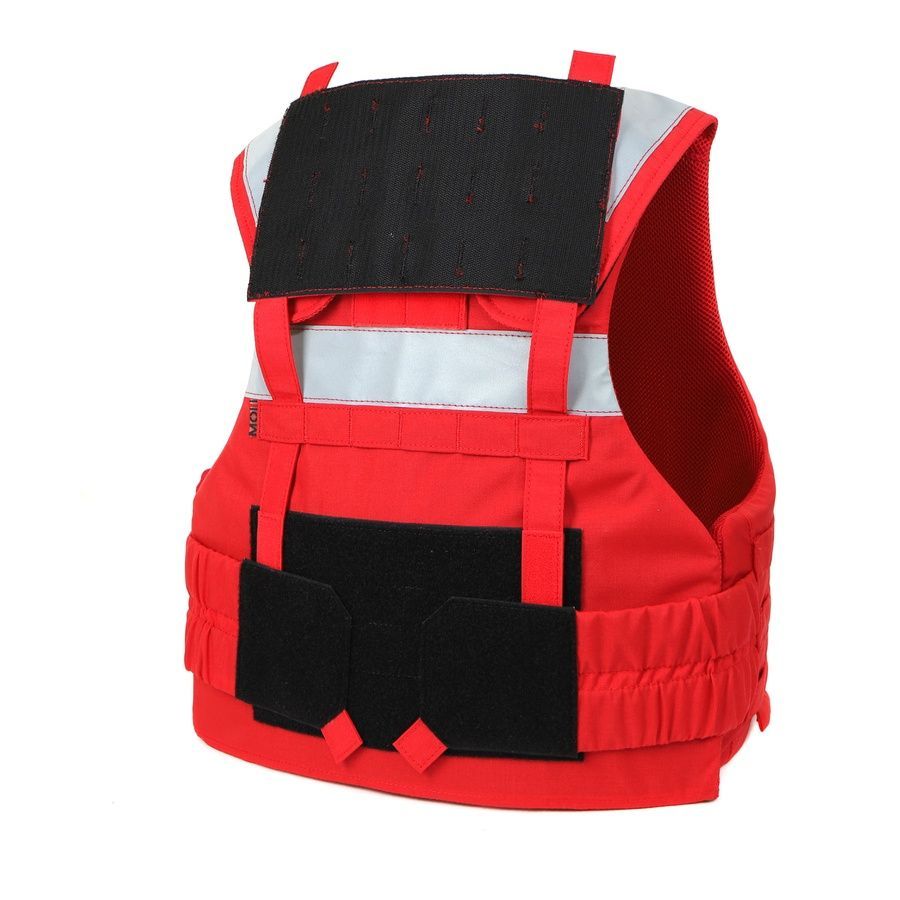 Протиуламкова балістична майка для медиків та рятувальників, 1 або 2 класу ДСТУ та NATO STANAG, червона MOLLI