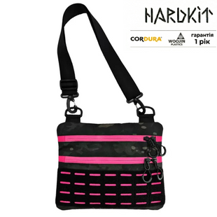 Тактична чоловіча сумка через плече RoKit Multicam Black Pink M із MOLLE та панеллю велкро фото