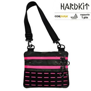 Тактична чоловіча сумка через плече RoKit Multicam Black Pink M із MOLLE та панеллю велкро фото