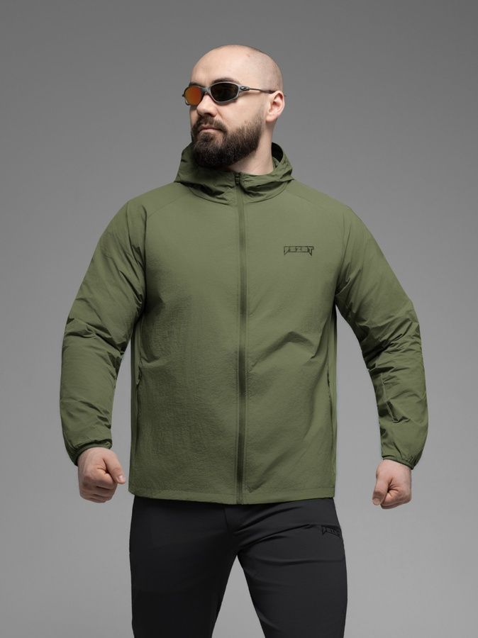 Куртка ветровка BEZET Solguard UV 100 хаки фото
