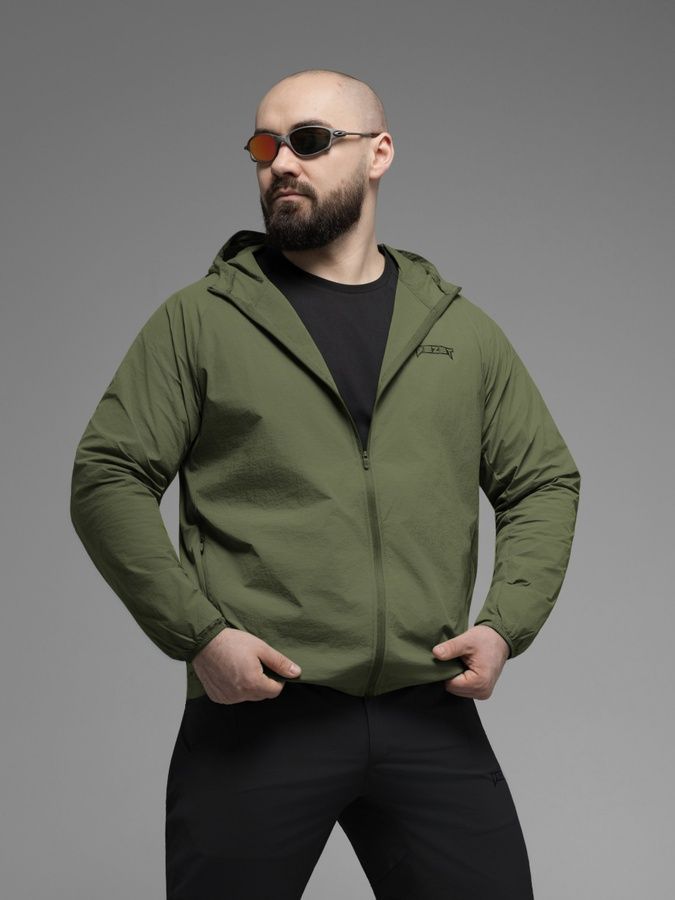 Куртка ветровка BEZET Solguard UV 100 хаки фото