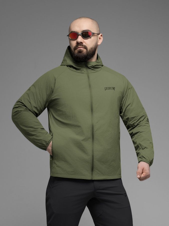 Куртка ветровка BEZET Solguard UV 100 хаки фото