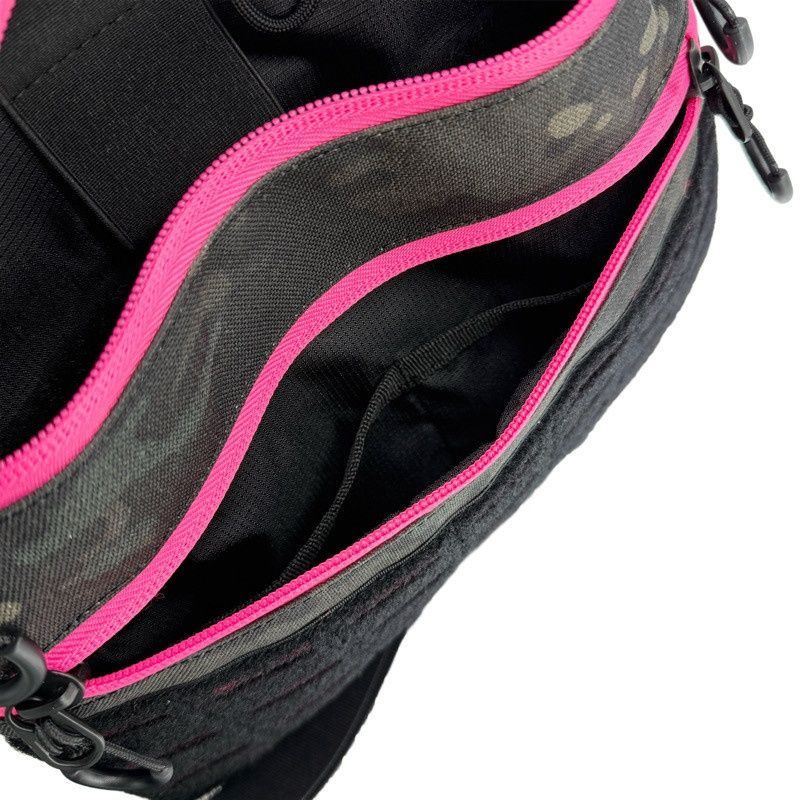 Тактическая мужская сумка через плечо RoKit Multicam Black Pink M с MOLLE и панелью велкро фото
