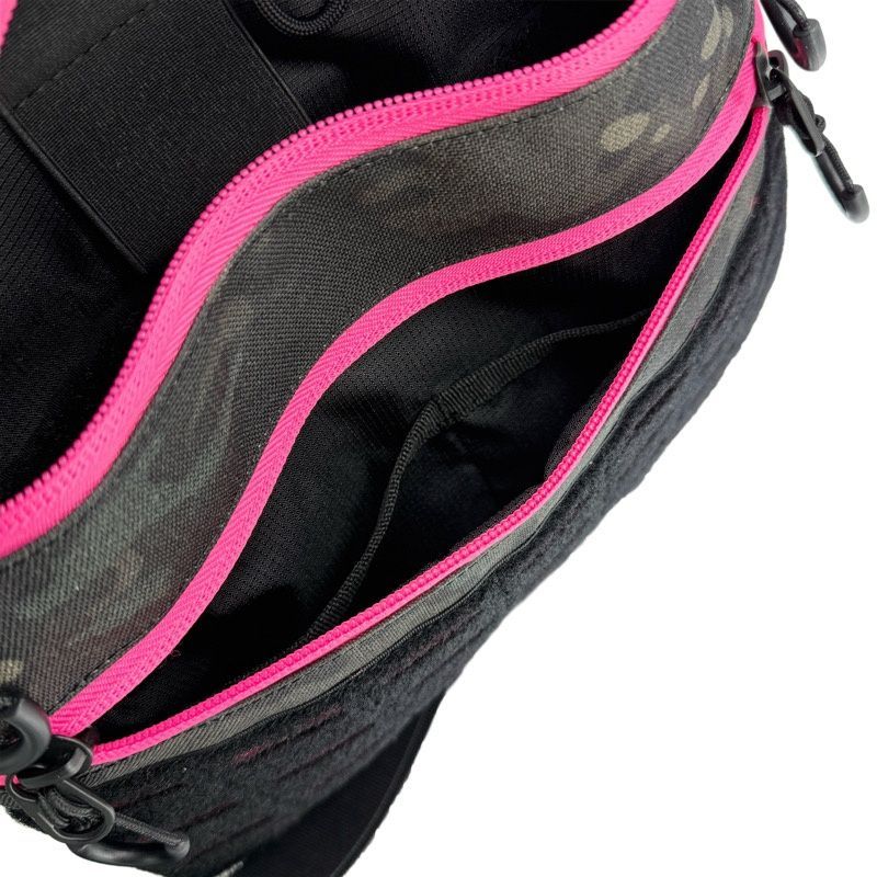 Тактична чоловіча сумка через плече RoKit Multicam Black Pink M із MOLLE та панеллю велкро фото