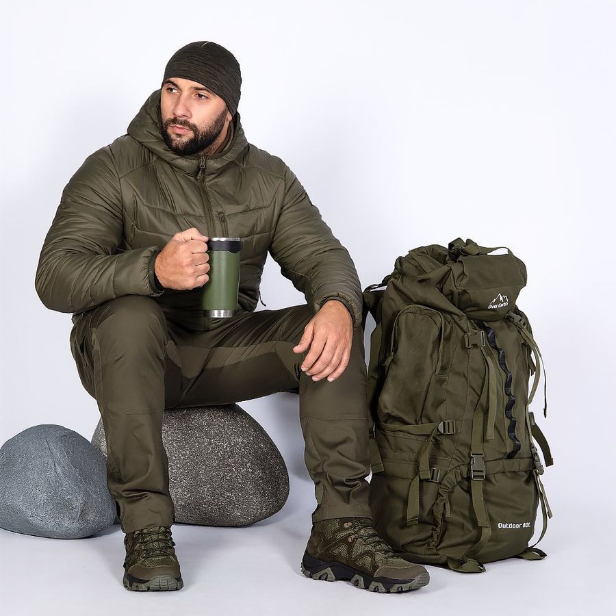 Зимова повсякденна куртка Storm Пуховик олива Camotec фото