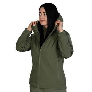 Демісезонна жіноча тактична куртка Softshell Stalker олива Camotec фото