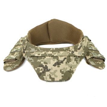 Балістичний захист шиї, горжет Gen 2, 1 або 2 класу Dyneema, Cordura Invista USA 500D Піксель, МОЛЛІ фото