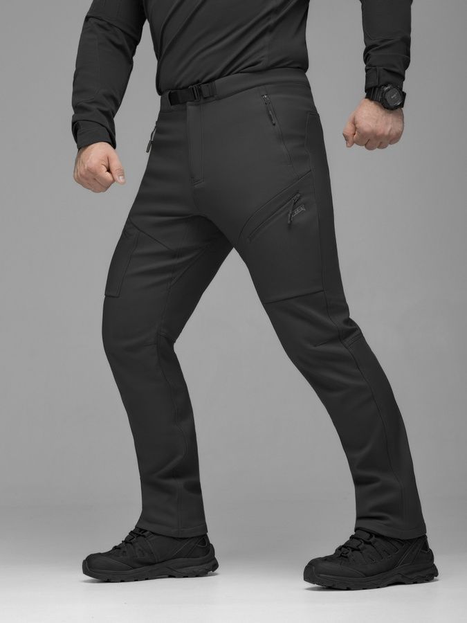 Брюки карго тактические Softshell BEZET Techwear черный фото