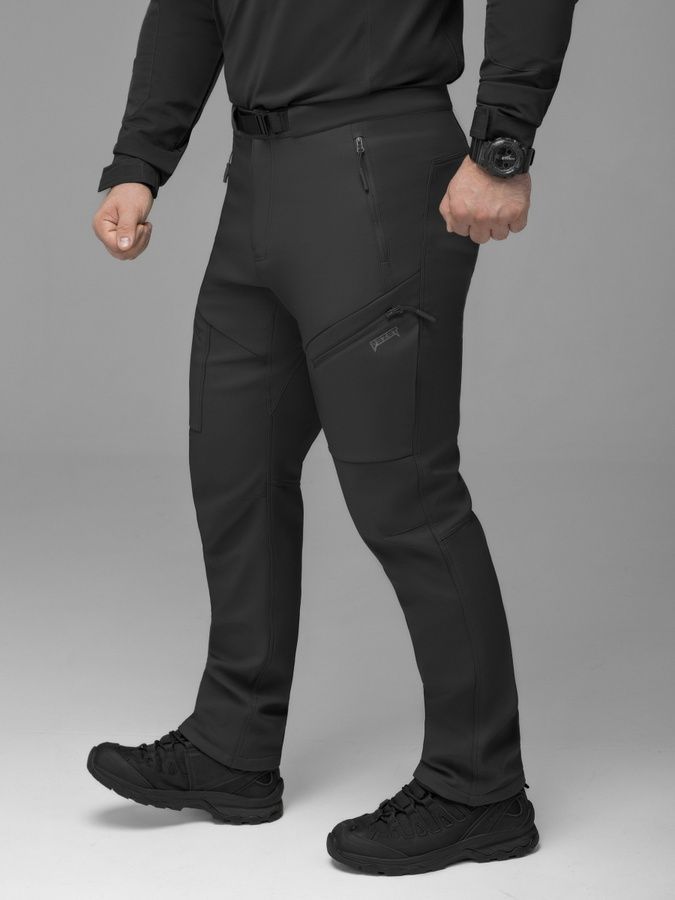 Брюки карго тактические Softshell BEZET Techwear черный фото