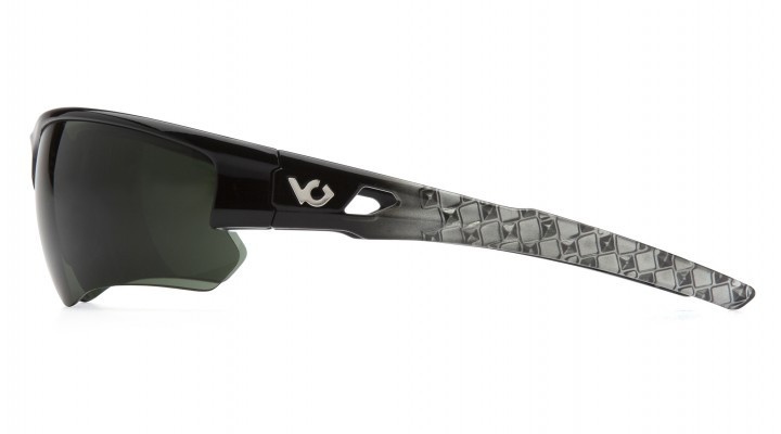 Тактичні окуляри Venture Gear Atwater (forest gray) Anti-Fog, сіро-зелені у сріблястій оправі фото