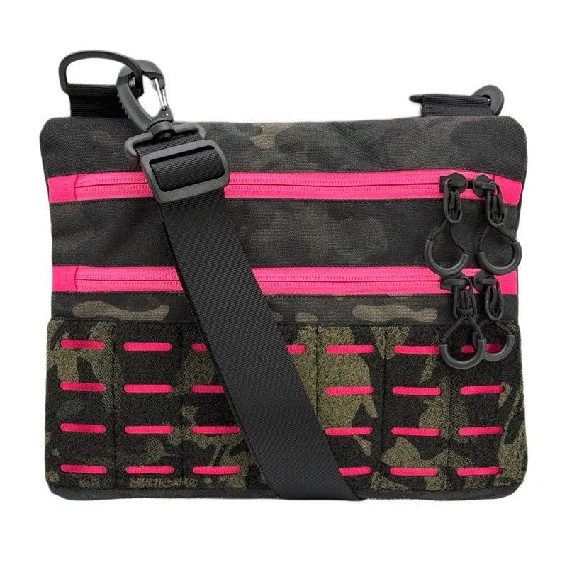 Тактична чоловіча сумка через плече RoKit Multicam Pink M із MOLLE та панеллю велкро фото