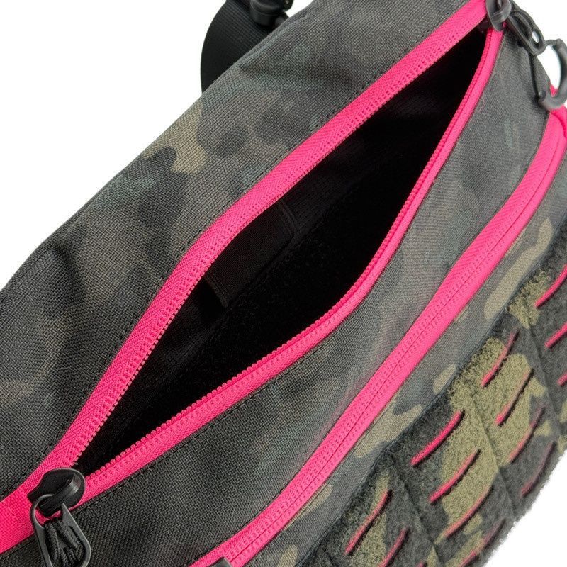 Тактична чоловіча сумка через плече RoKit Multicam Pink M із MOLLE та панеллю велкро фото