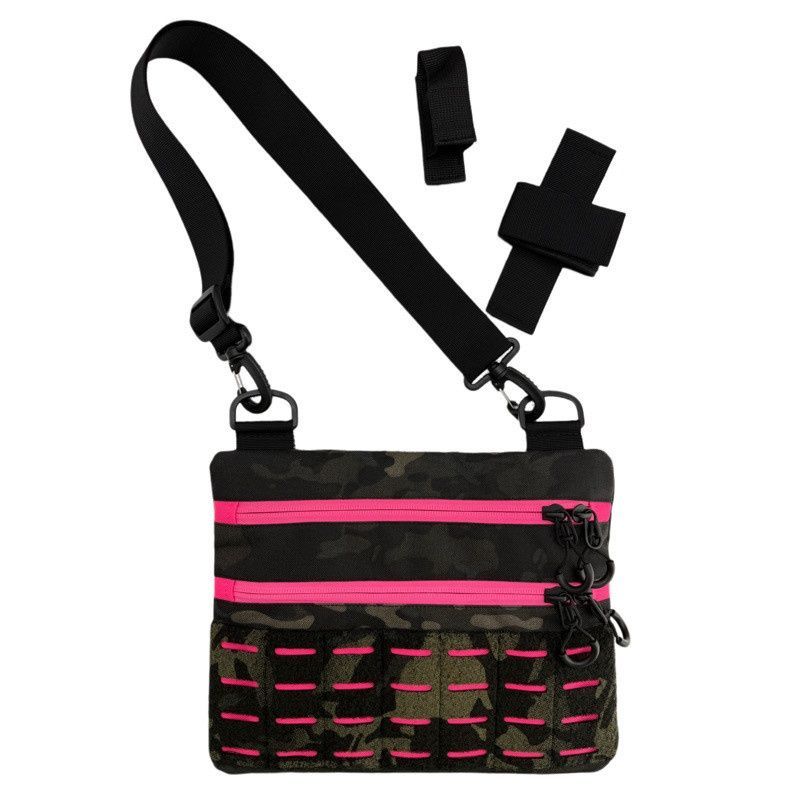 Тактична чоловіча сумка через плече RoKit Multicam Pink M із MOLLE та панеллю велкро фото