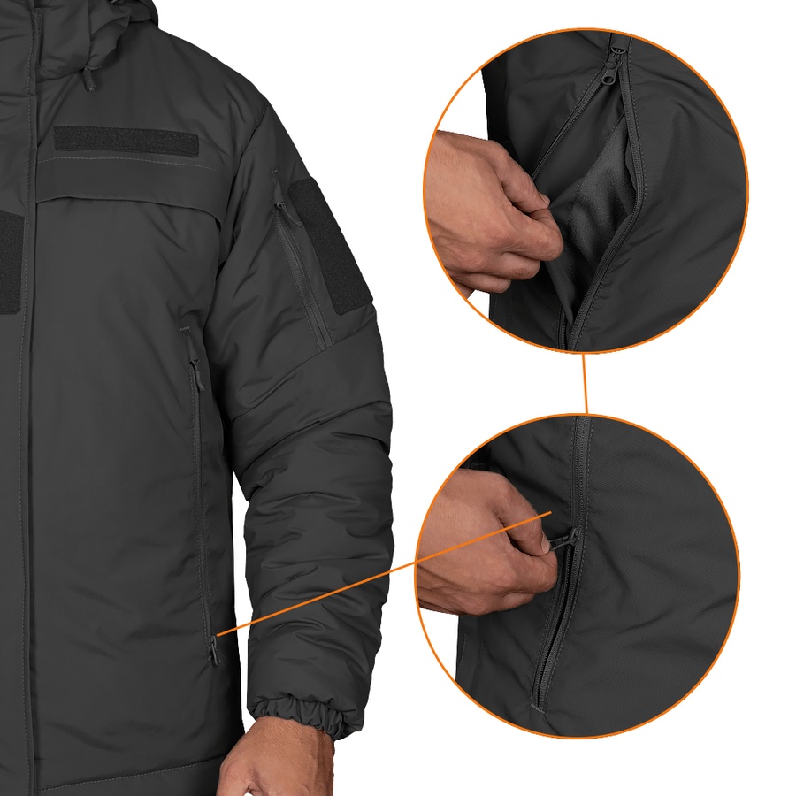Куртка зимова Patrol System 3.0 Nylon Taslan Чорна Camotec фото