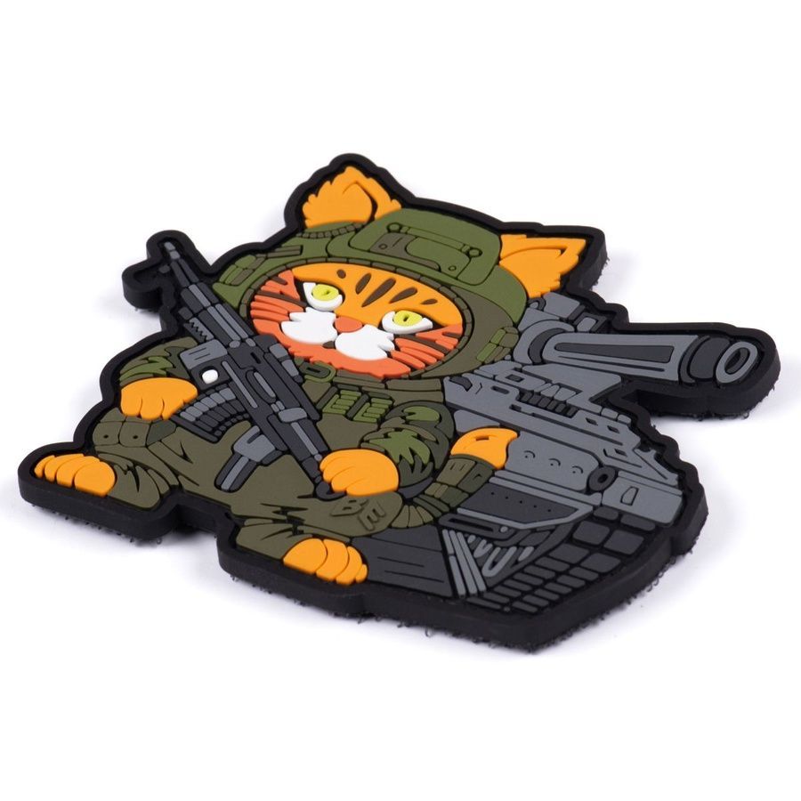 ПВХ Патч (шеврон) "Кіт-танкіст" фото