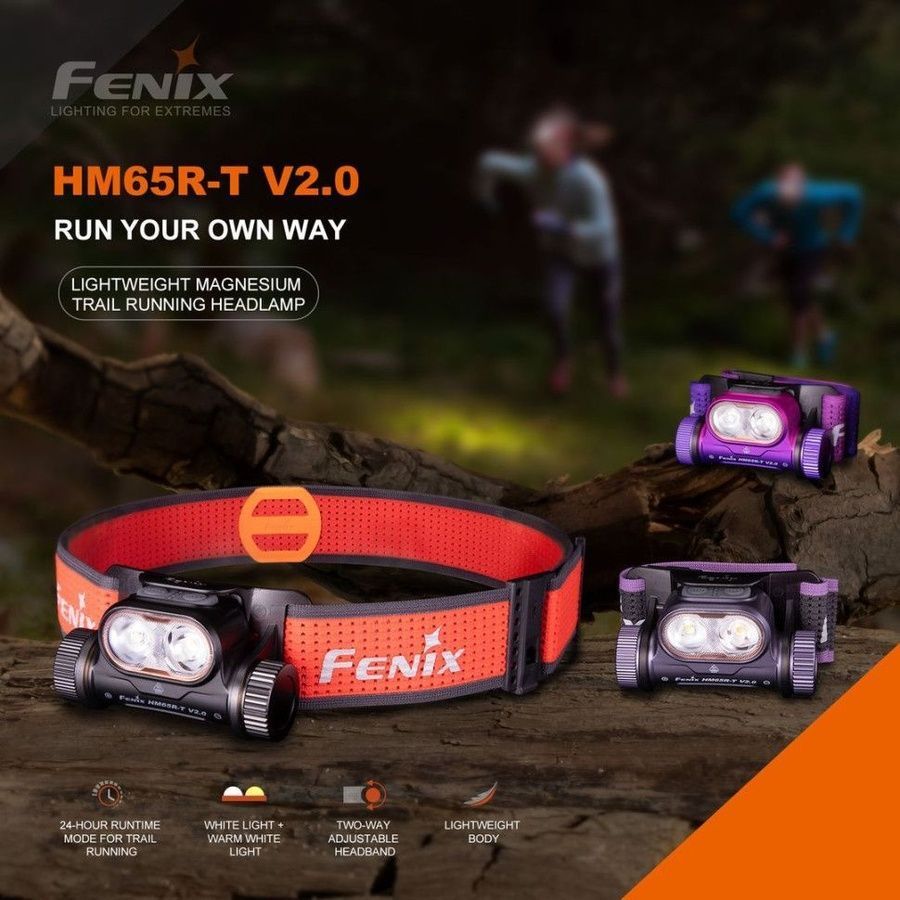 Ліхтар налобний Fenix HM65R-T V2.0 темно-фіолетовий фото