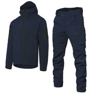 Демисезонный мужской военный костюм Softshell Dark Blue Camotec фото