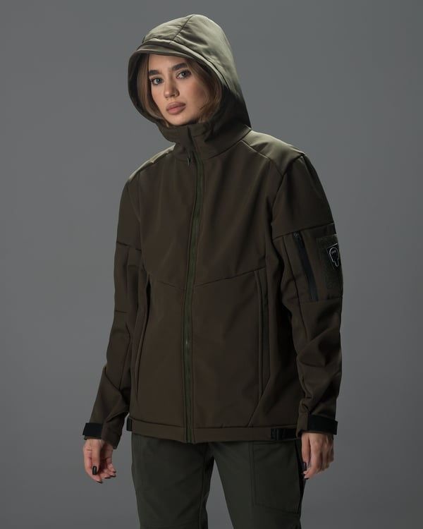 Куртка женская Softshell BEZET Робокоп 2.0 хаки фото
