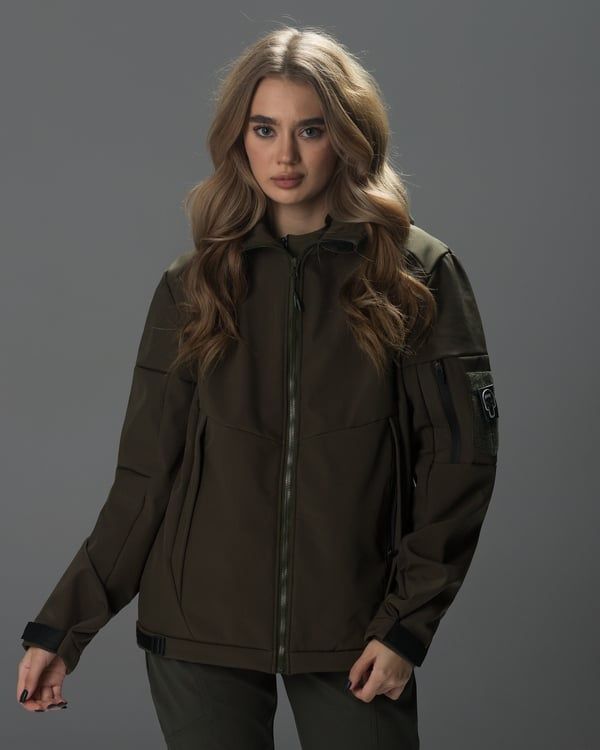 Куртка женская Softshell BEZET Робокоп 2.0 хаки фото