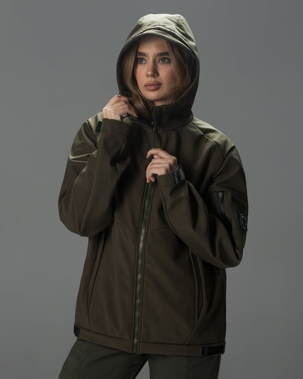 Куртка женская Softshell BEZET Робокоп 2.0 хаки фото