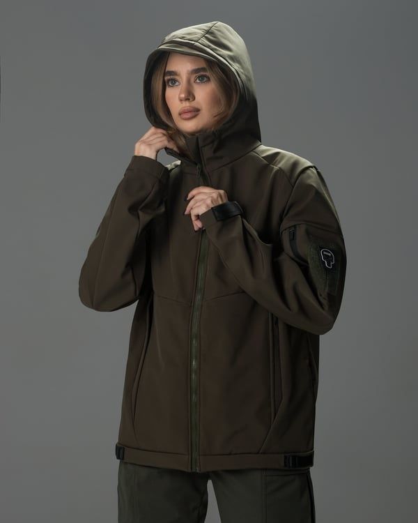 Куртка женская Softshell BEZET Робокоп 2.0 хаки фото