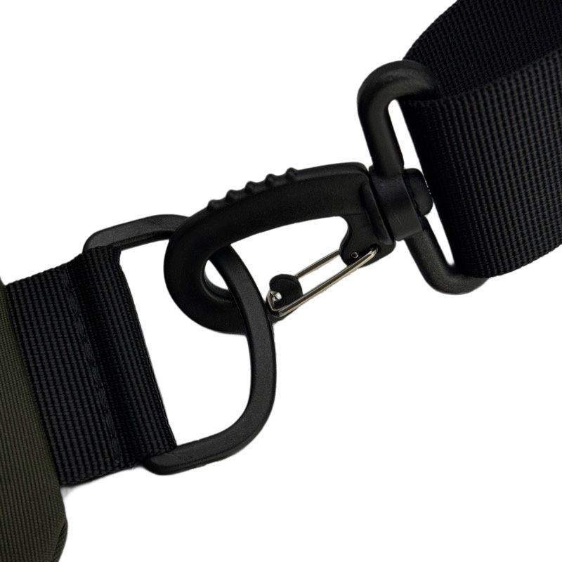 Тактическая мужская сумка через плечо RoKit Olive Black M с MOLLE и панелью велкро фото