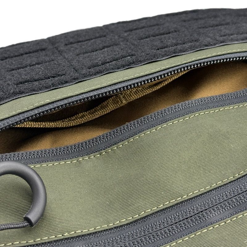Тактическая мужская сумка через плечо RoKit Olive Black M с MOLLE и панелью велкро фото