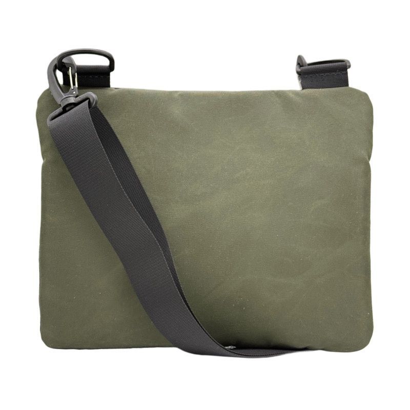 Тактическая мужская сумка через плечо RoKit Olive Black M с MOLLE и панелью велкро фото