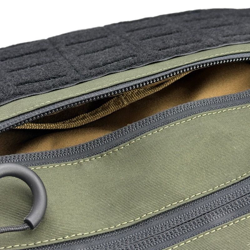 Тактична чоловіча сумка через плече RoKit Olive Black M із MOLLE та панеллю велкро фото