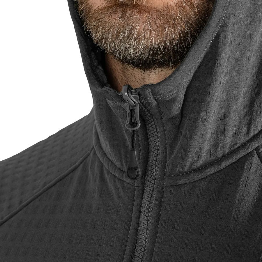 Мужская тактическая флисовая кофта Plast Hood Gridshell Графит Camotec фото