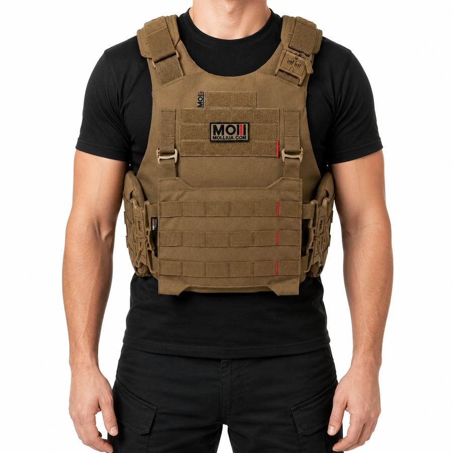 Протиуламковий жилет EGIDA СPS (corset protection system), 1 або 2 класу ДСТУ та STANAG, койот MOLLI фото