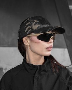 Тактична бейсболка жіноча BEZET Military чорний мультикам фото
