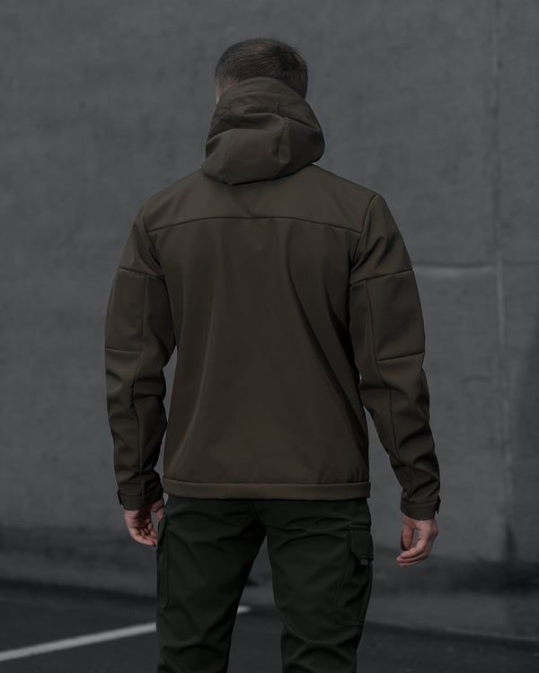 Демисезонный военный комплект (куртка softshell робокоп 2.0 хаки, Брюки карго теплые патрон 2.0 хаки) BEZET фото