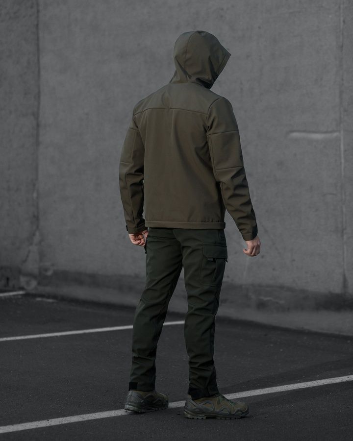 Демисезонный военный комплект (куртка softshell робокоп 2.0 хаки, Брюки карго теплые патрон 2.0 хаки) BEZET фото