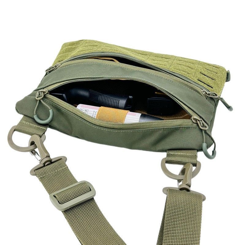 Тактическая мужская сумка через плечо RoKit Olive M с MOLLE и панелью велкро фото