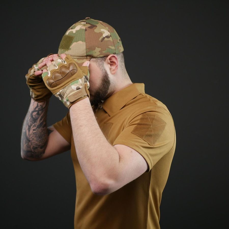 Футболка поло Military CoolPass койот Kiborg фото