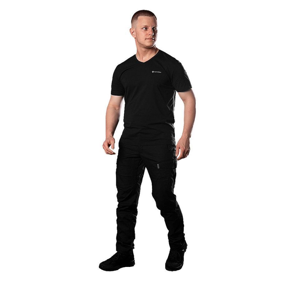 Футболка Totem V-neck черная Camotec фото