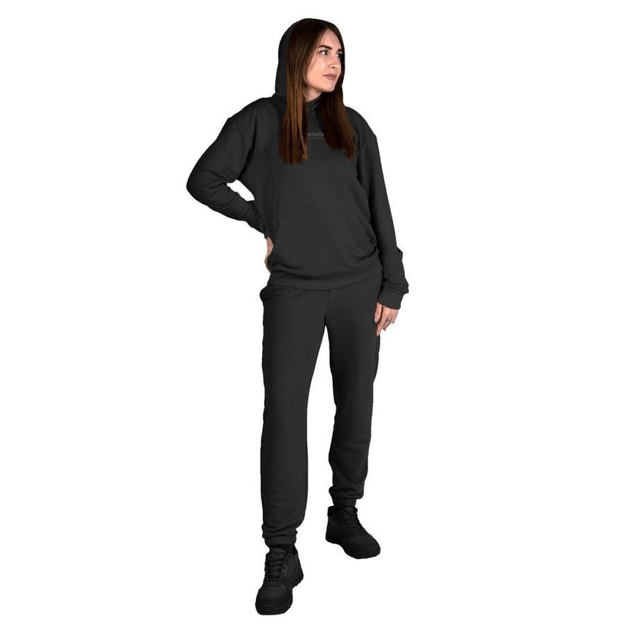 Летний спортивный костюм военный Basic Hood. Черный Camotec фото