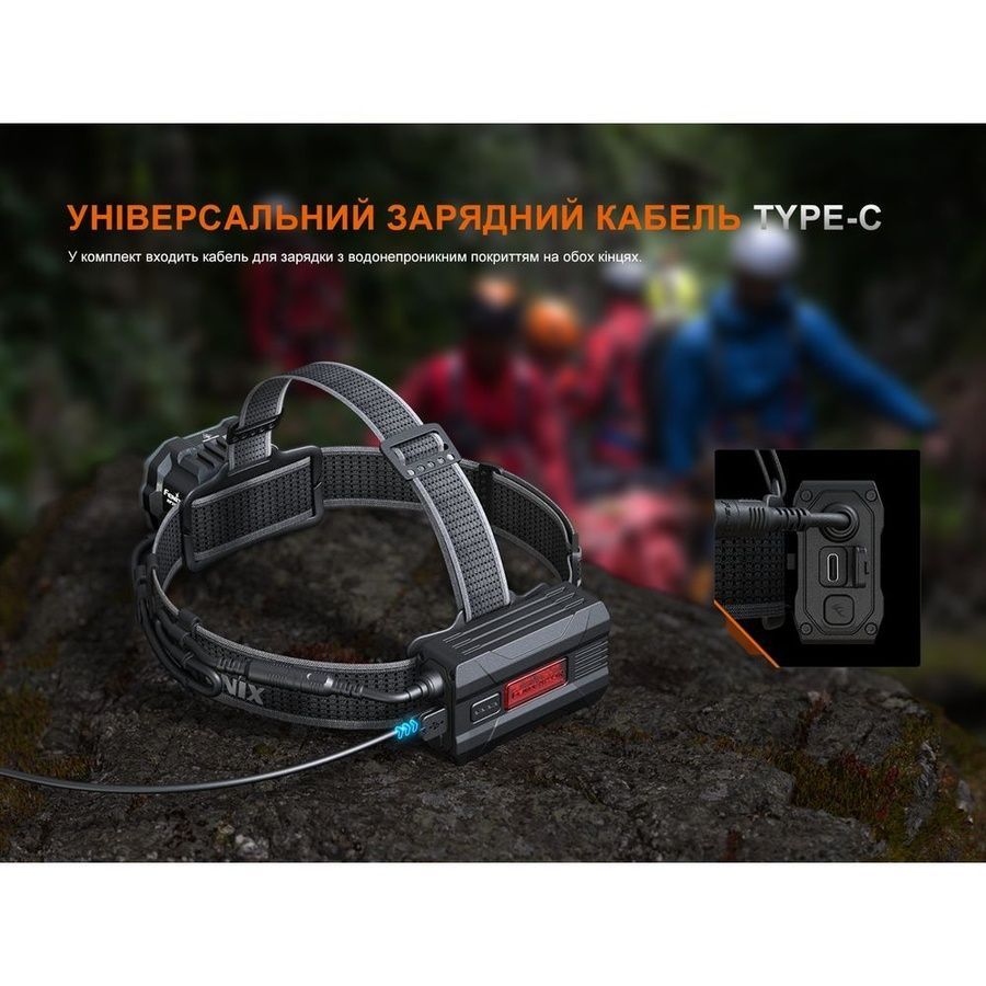 Фонарь налобный Fenix HP35R SAR з вогнетривкою пов'язкою фото
