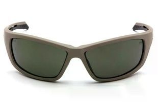Очки Venture Gear Tactical Howitzer Tan (Forest Gray) Anti-Fog, черно-зеленые в песочной оправе фото
